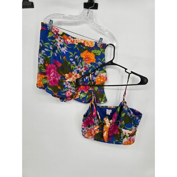 Lottie & Holly B-O-G Collective Floral Crop Top & Skort Set Size Large NWOT - Picture 2 of 9